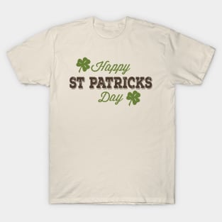 Happy St. Patricks Day Vintage Typography Design T-Shirt